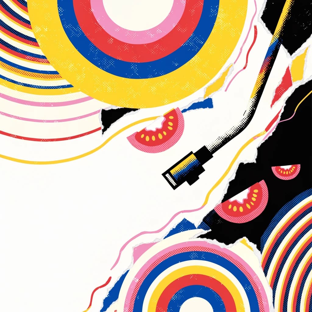 Poster artwork for the fictional Vinyl After Dinner event