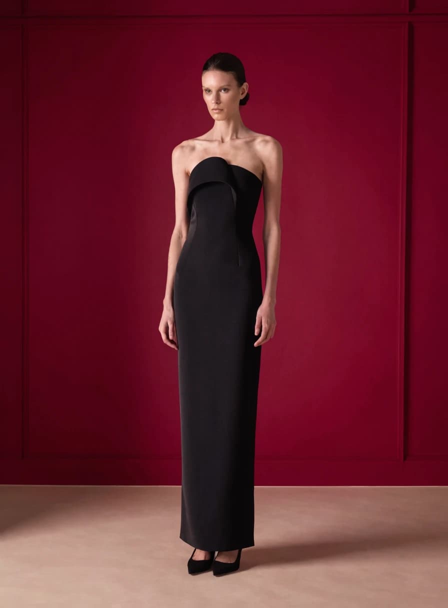 Long evening dress from the fictional Veloura collection